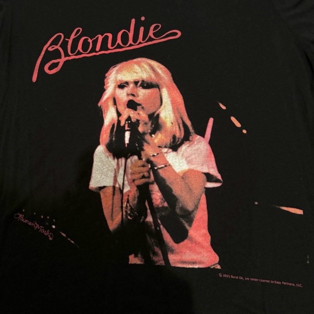 Lauren Moshi Blondie Graphic Tee in Black with Pink and Cream Print